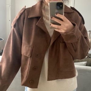Oversized ZARA Fall Jacket (Faux Suede)